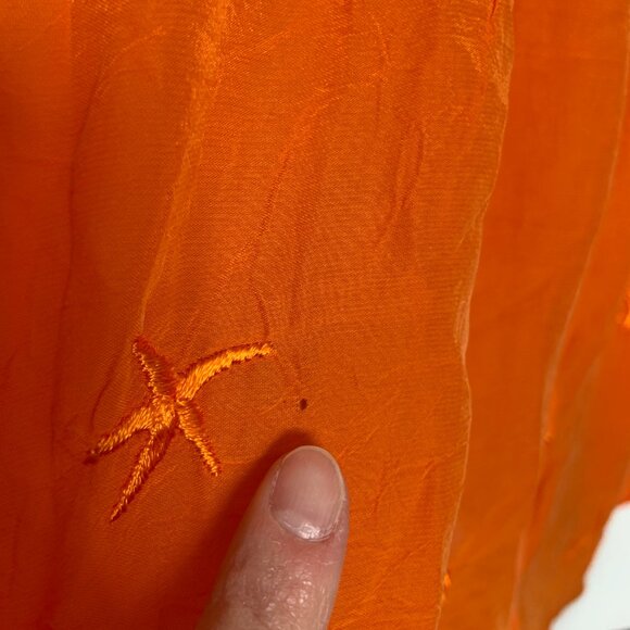 Johnny Was T-shirt Sleeveless Tank Maxi Dress 100% Cotton Orange Size M - Picture 13 of 14